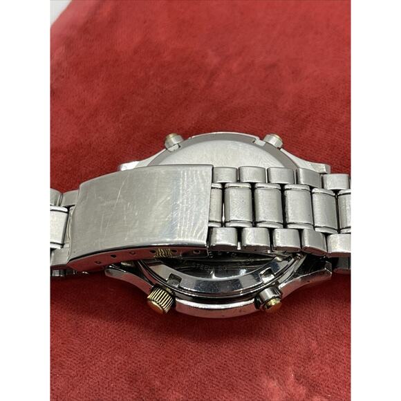 Vintage 7a48-7000 JDM Seiko Chronograph Quartz Watch Moon Phase Moonphase - Picture 7 of 9